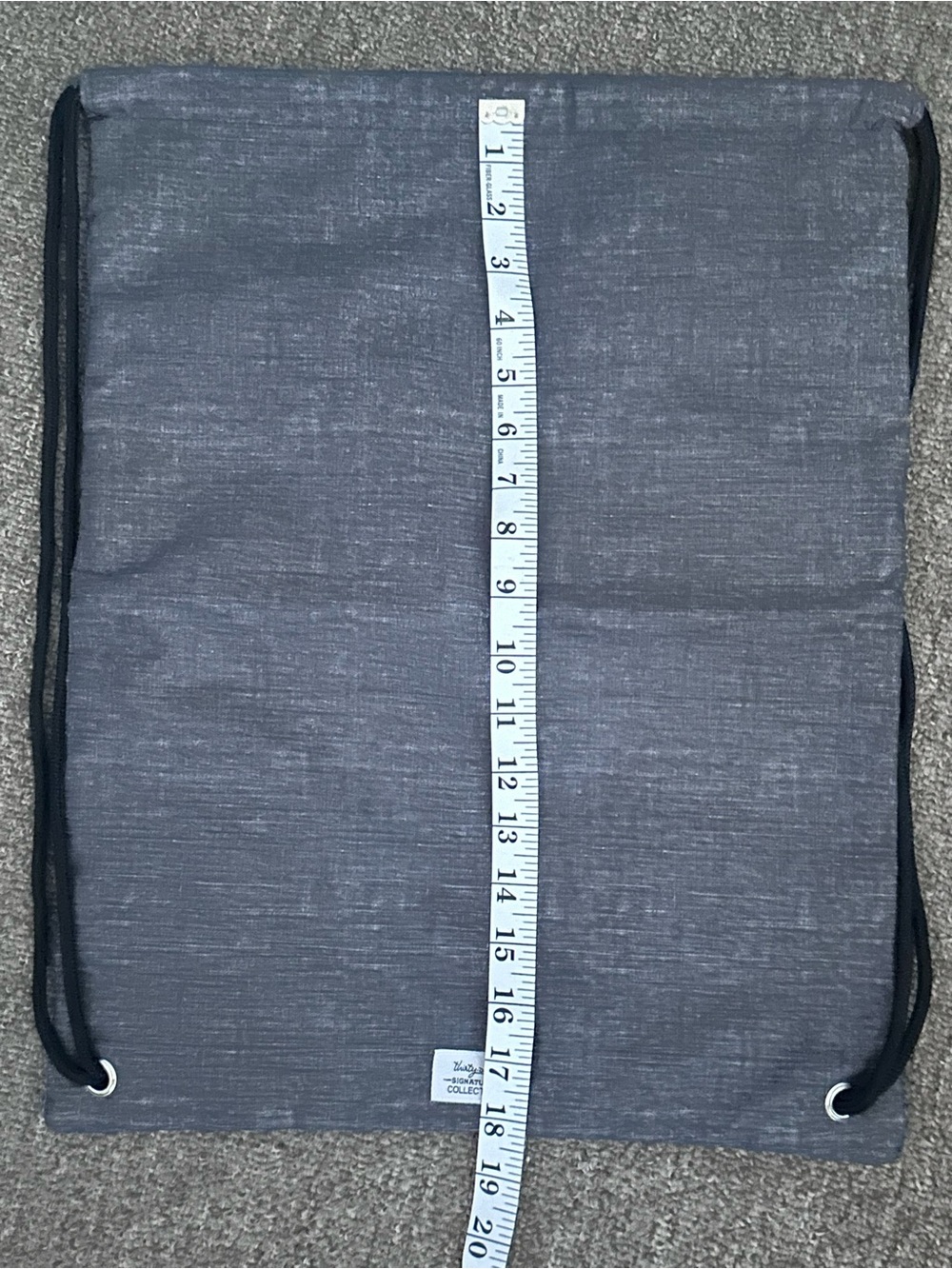 Thirty-One Charcoal Drawstring Backpack - NWOT - Picture 5 of 7